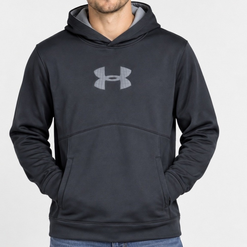Under Armour ColdGear Storm Hoodie Men M Black Pullover Athletic Training